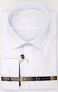 Магазин одежды для высоких людей – Сорочка RICARDO Slim Long однотонная, белый