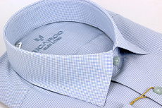 Магазин одежды для высоких людей – Рубашка Ricardo Slim Long микроклетка, голубой
