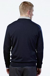 Магазин одежды для высоких людей – Кофты, джемперы, пуловеры - джемпер с v-образным вырезом benaffetto, чернильный