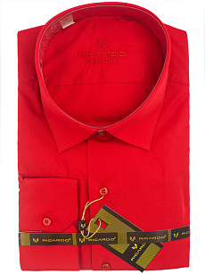 Магазин одежды для высоких людей – Сорочка RICARDO Slim Long однотонная, красный