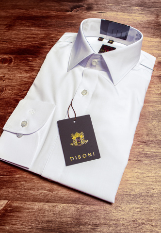 Магазин одежды для высоких людей – Сорочка DIBONI приталенная Slim Fit, белый