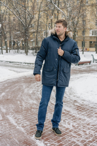 Магазин одежды для высоких людей – Аляска зимняя Taller, тёмно-синяя